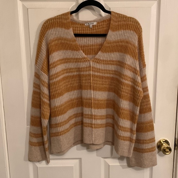 Madewell Sweaters - Madewell Space-Dyed Staley V-Neck Pullover Sweater, Size L